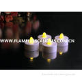 White Body flameless LED Tealight Candles , Plastic LED Can